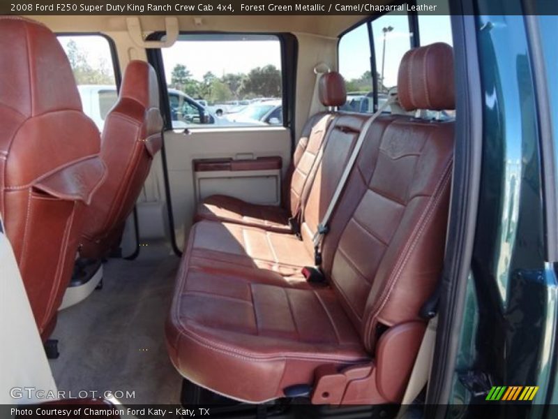 Forest Green Metallic / Camel/Chaparral Leather 2008 Ford F250 Super Duty King Ranch Crew Cab 4x4