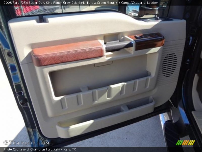 Forest Green Metallic / Camel/Chaparral Leather 2008 Ford F250 Super Duty King Ranch Crew Cab 4x4