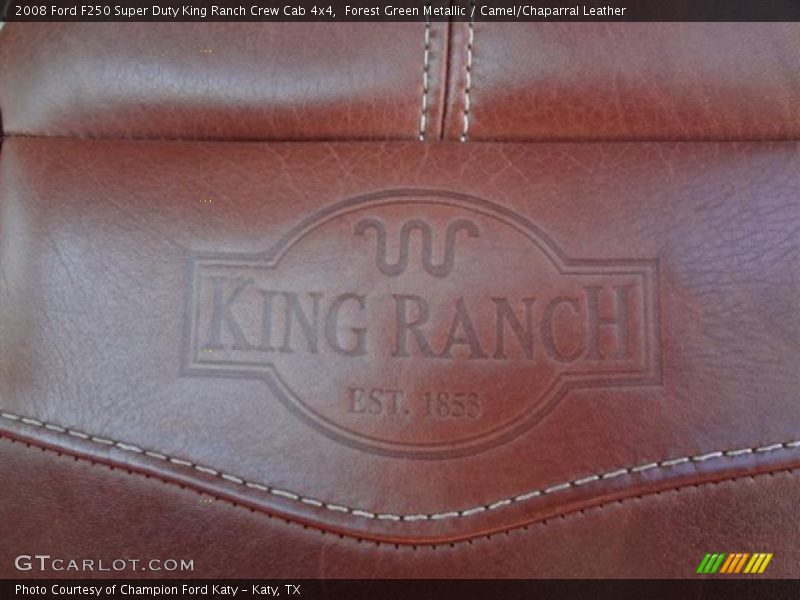 Forest Green Metallic / Camel/Chaparral Leather 2008 Ford F250 Super Duty King Ranch Crew Cab 4x4