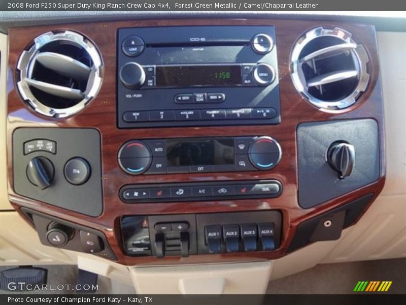 Forest Green Metallic / Camel/Chaparral Leather 2008 Ford F250 Super Duty King Ranch Crew Cab 4x4