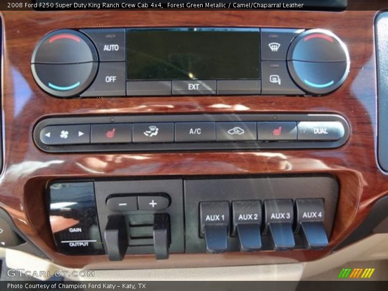 Forest Green Metallic / Camel/Chaparral Leather 2008 Ford F250 Super Duty King Ranch Crew Cab 4x4