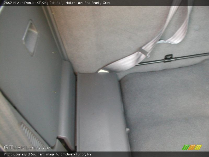 Molten Lava Red Pearl / Gray 2002 Nissan Frontier XE King Cab 4x4