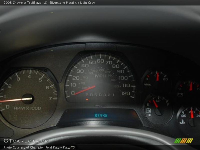 Silverstone Metallic / Light Gray 2008 Chevrolet TrailBlazer LS