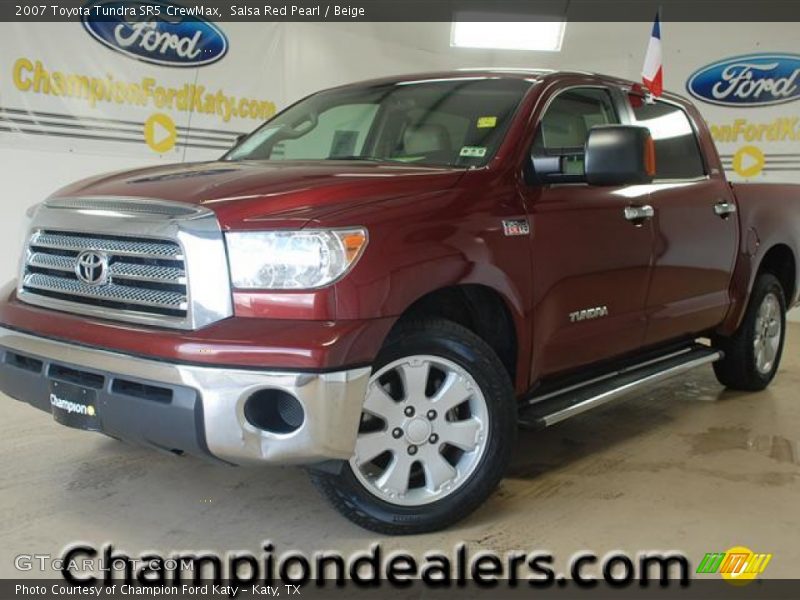 Salsa Red Pearl / Beige 2007 Toyota Tundra SR5 CrewMax