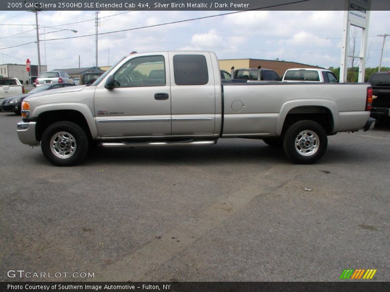Silver Birch Metallic / Dark Pewter 2005 GMC Sierra 2500HD SLE Extended Cab 4x4