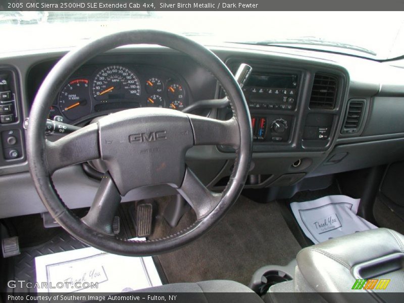 Silver Birch Metallic / Dark Pewter 2005 GMC Sierra 2500HD SLE Extended Cab 4x4