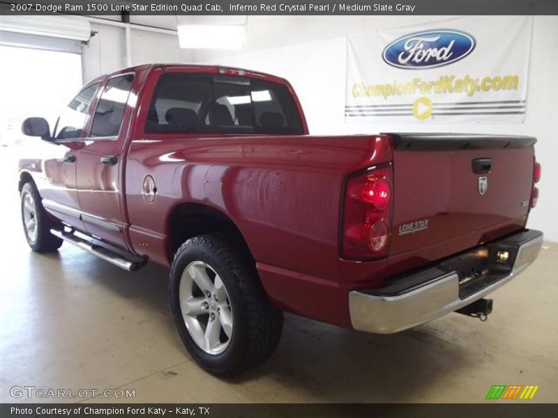 Inferno Red Crystal Pearl / Medium Slate Gray 2007 Dodge Ram 1500 Lone Star Edition Quad Cab