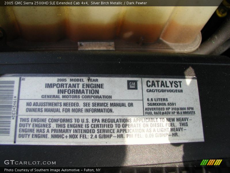 Silver Birch Metallic / Dark Pewter 2005 GMC Sierra 2500HD SLE Extended Cab 4x4