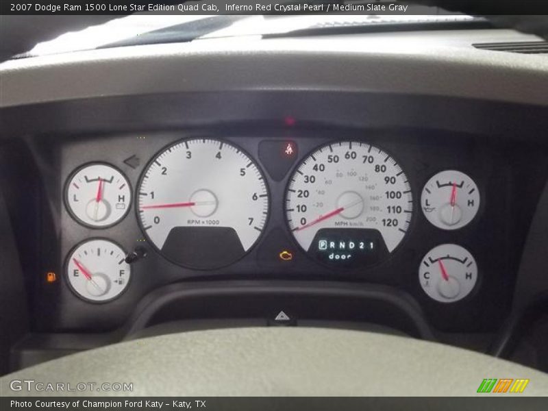 Inferno Red Crystal Pearl / Medium Slate Gray 2007 Dodge Ram 1500 Lone Star Edition Quad Cab