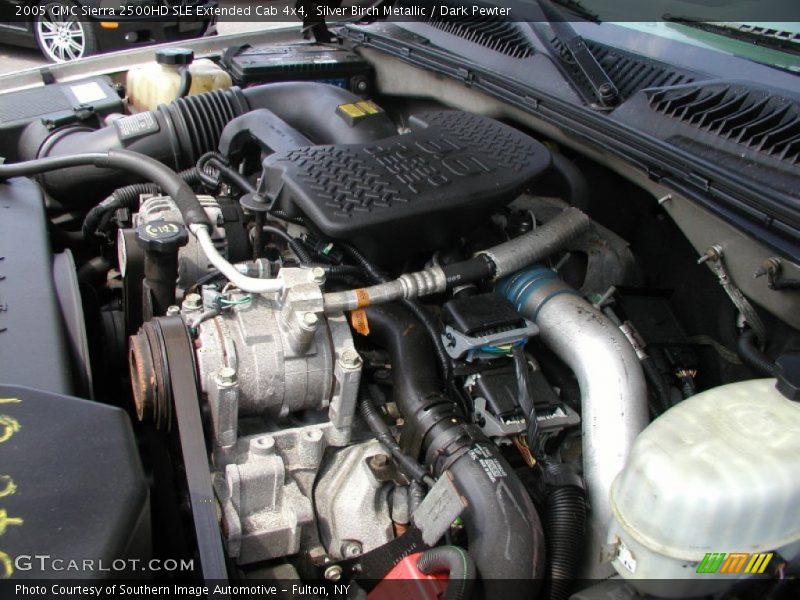 Silver Birch Metallic / Dark Pewter 2005 GMC Sierra 2500HD SLE Extended Cab 4x4