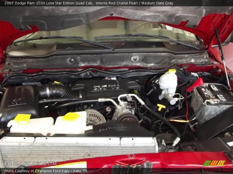 Inferno Red Crystal Pearl / Medium Slate Gray 2007 Dodge Ram 1500 Lone Star Edition Quad Cab