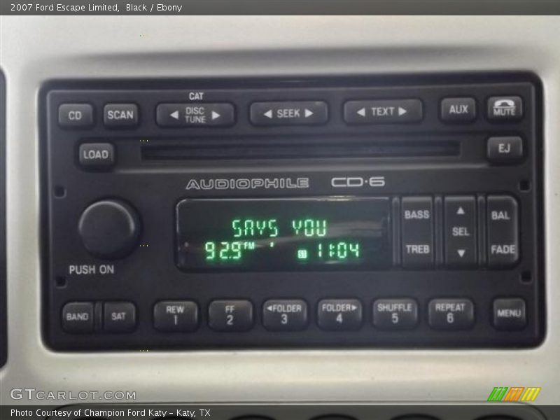 Audio System of 2007 Escape Limited