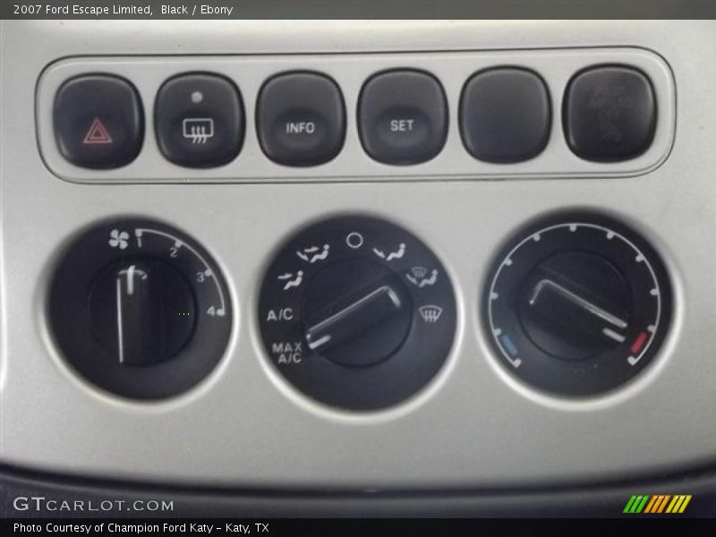 Controls of 2007 Escape Limited