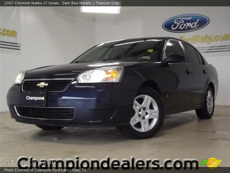 Dark Blue Metallic / Titanium Gray 2007 Chevrolet Malibu LT Sedan