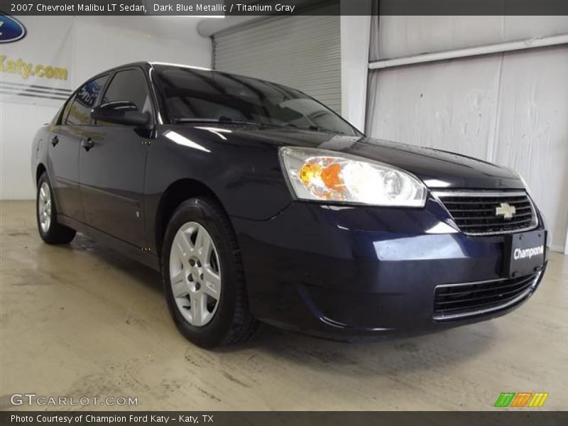 Dark Blue Metallic / Titanium Gray 2007 Chevrolet Malibu LT Sedan