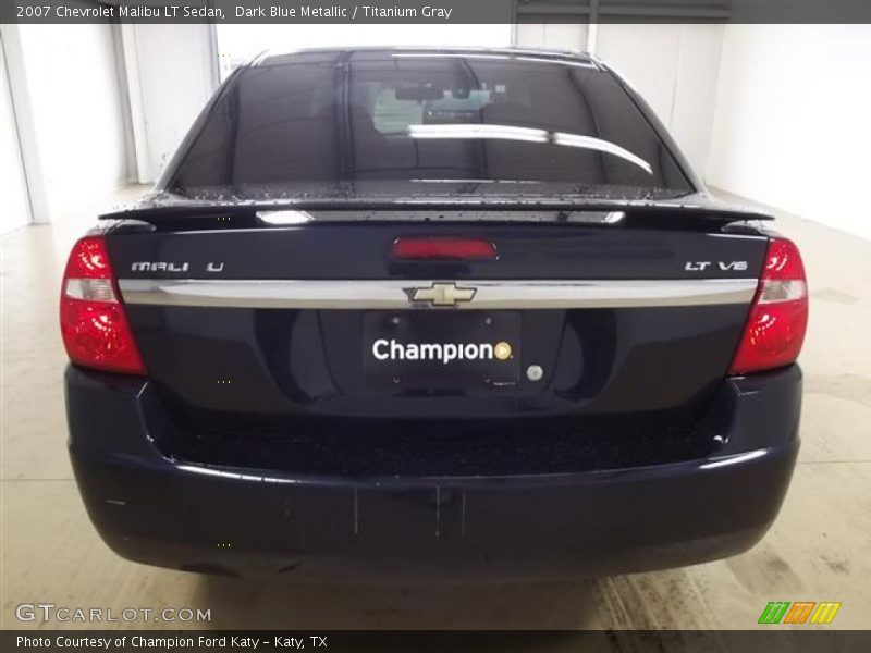 Dark Blue Metallic / Titanium Gray 2007 Chevrolet Malibu LT Sedan