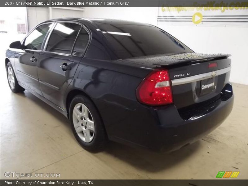 Dark Blue Metallic / Titanium Gray 2007 Chevrolet Malibu LT Sedan