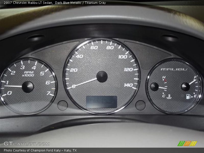 Dark Blue Metallic / Titanium Gray 2007 Chevrolet Malibu LT Sedan