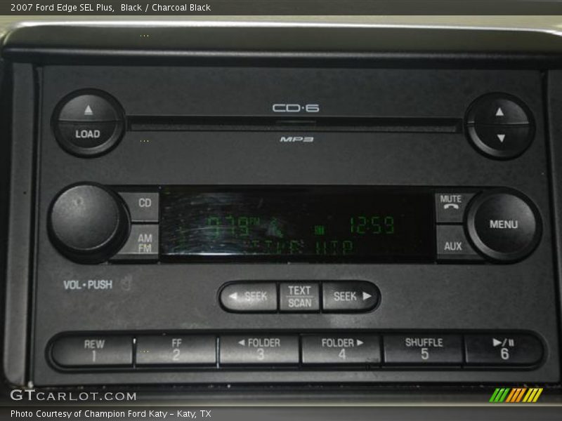 Black / Charcoal Black 2007 Ford Edge SEL Plus