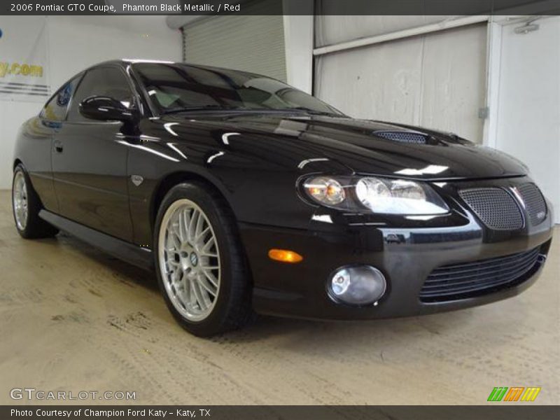 Phantom Black Metallic / Red 2006 Pontiac GTO Coupe