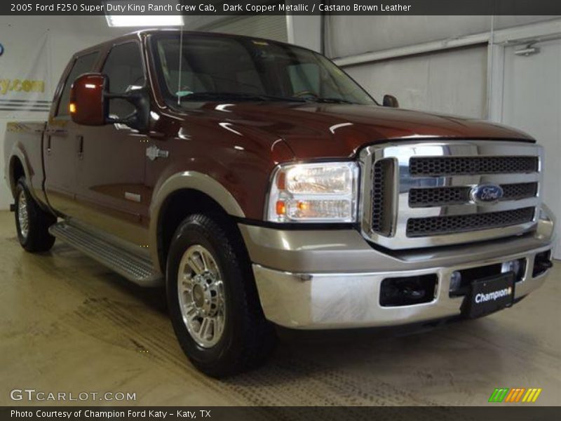 Dark Copper Metallic / Castano Brown Leather 2005 Ford F250 Super Duty King Ranch Crew Cab