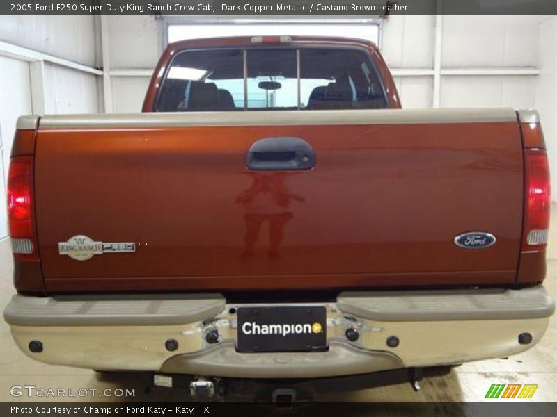 Dark Copper Metallic / Castano Brown Leather 2005 Ford F250 Super Duty King Ranch Crew Cab