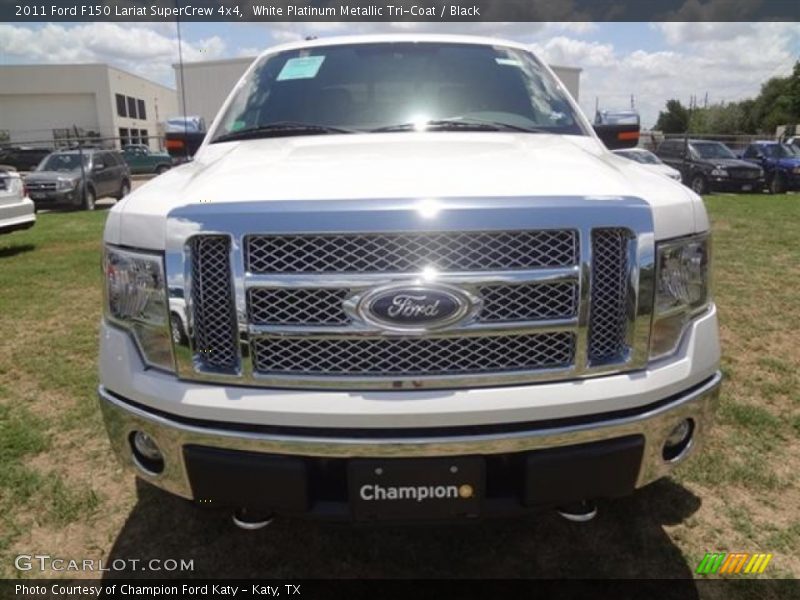 White Platinum Metallic Tri-Coat / Black 2011 Ford F150 Lariat SuperCrew 4x4