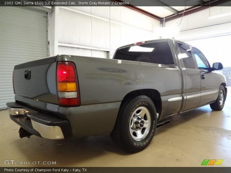 Storm Gray Metallic / Graphite 2002 GMC Sierra 1500 SLE Extended Cab
