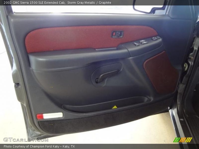 Storm Gray Metallic / Graphite 2002 GMC Sierra 1500 SLE Extended Cab