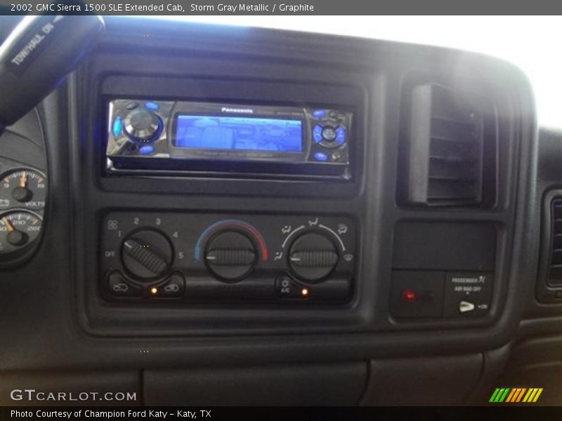 Storm Gray Metallic / Graphite 2002 GMC Sierra 1500 SLE Extended Cab