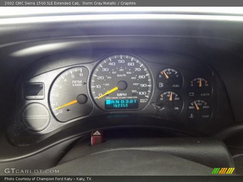 Storm Gray Metallic / Graphite 2002 GMC Sierra 1500 SLE Extended Cab