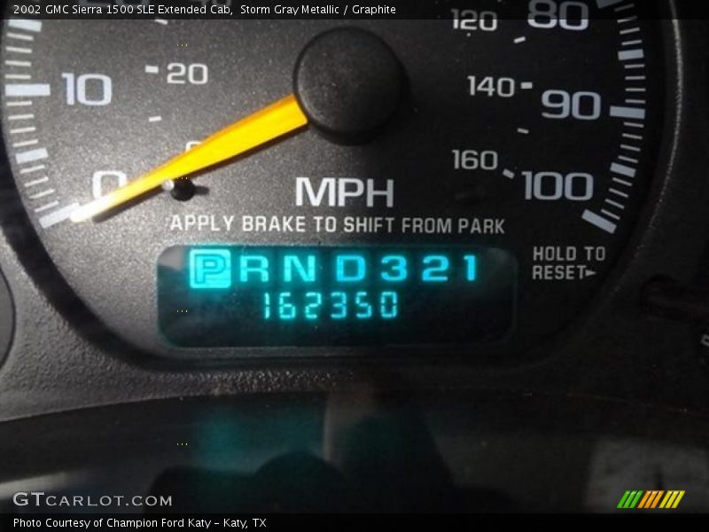 Storm Gray Metallic / Graphite 2002 GMC Sierra 1500 SLE Extended Cab