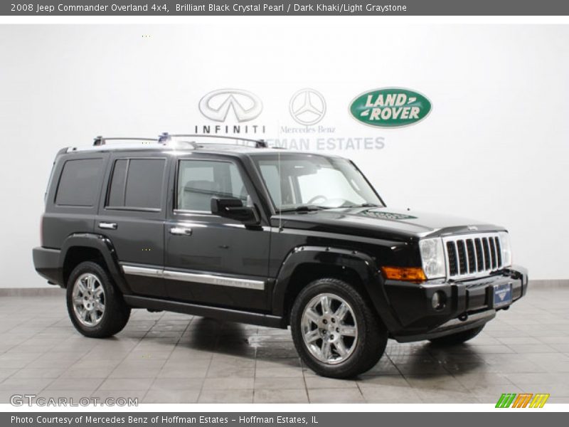 Brilliant Black Crystal Pearl / Dark Khaki/Light Graystone 2008 Jeep Commander Overland 4x4