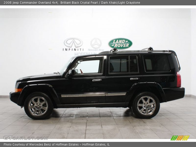 Brilliant Black Crystal Pearl / Dark Khaki/Light Graystone 2008 Jeep Commander Overland 4x4