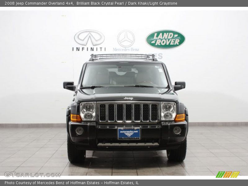 Brilliant Black Crystal Pearl / Dark Khaki/Light Graystone 2008 Jeep Commander Overland 4x4