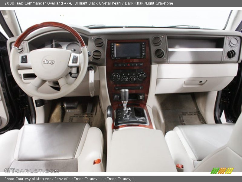 Brilliant Black Crystal Pearl / Dark Khaki/Light Graystone 2008 Jeep Commander Overland 4x4