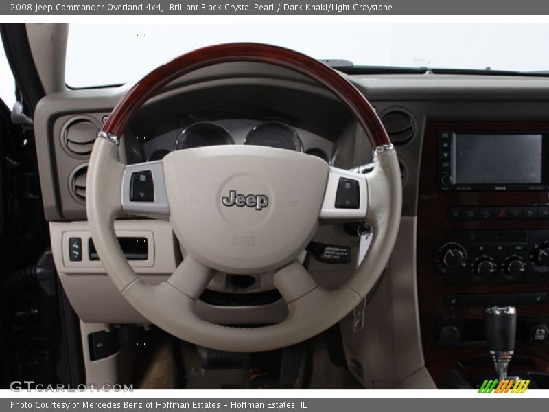 Brilliant Black Crystal Pearl / Dark Khaki/Light Graystone 2008 Jeep Commander Overland 4x4