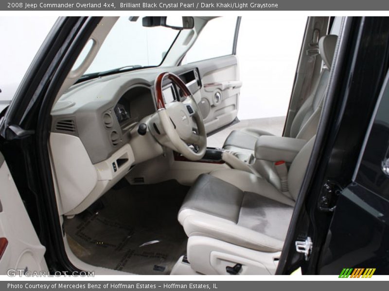 Brilliant Black Crystal Pearl / Dark Khaki/Light Graystone 2008 Jeep Commander Overland 4x4