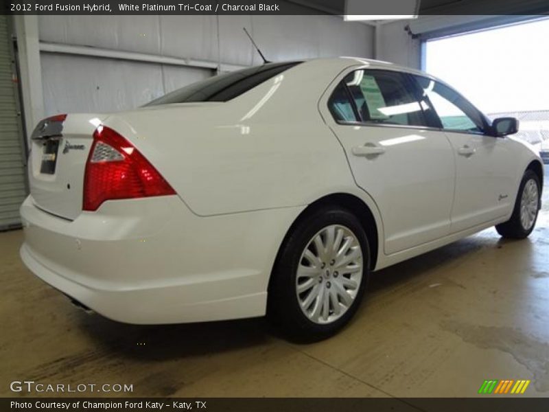 White Platinum Tri-Coat / Charcoal Black 2012 Ford Fusion Hybrid