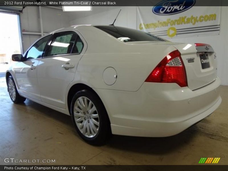 White Platinum Tri-Coat / Charcoal Black 2012 Ford Fusion Hybrid