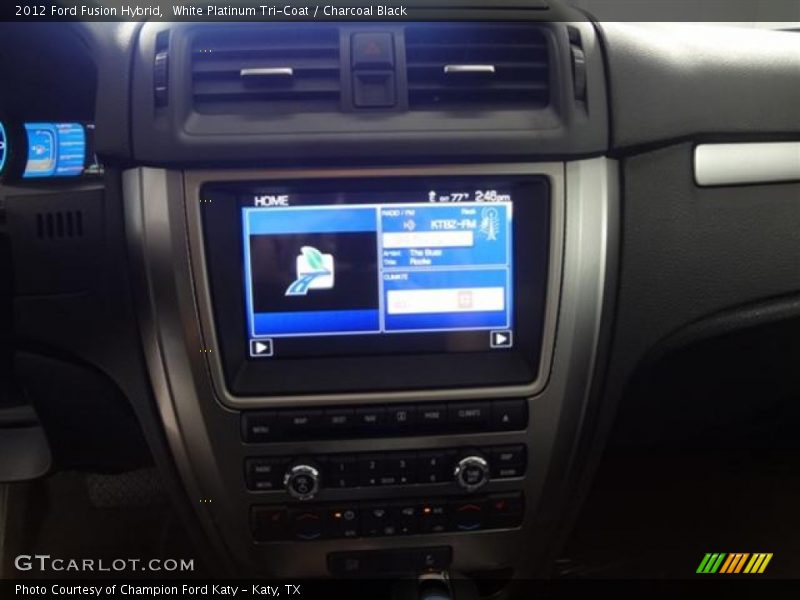 White Platinum Tri-Coat / Charcoal Black 2012 Ford Fusion Hybrid