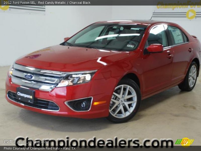 Red Candy Metallic / Charcoal Black 2012 Ford Fusion SEL