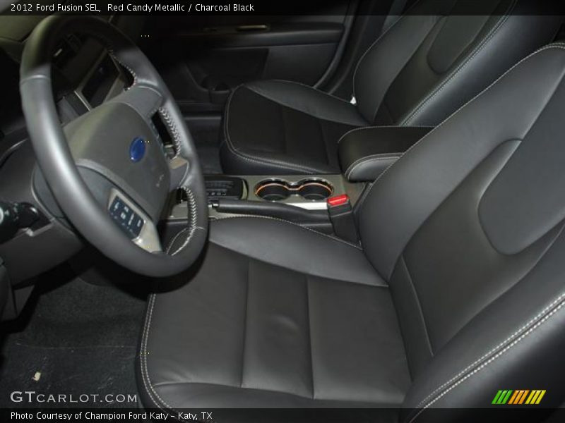 Red Candy Metallic / Charcoal Black 2012 Ford Fusion SEL