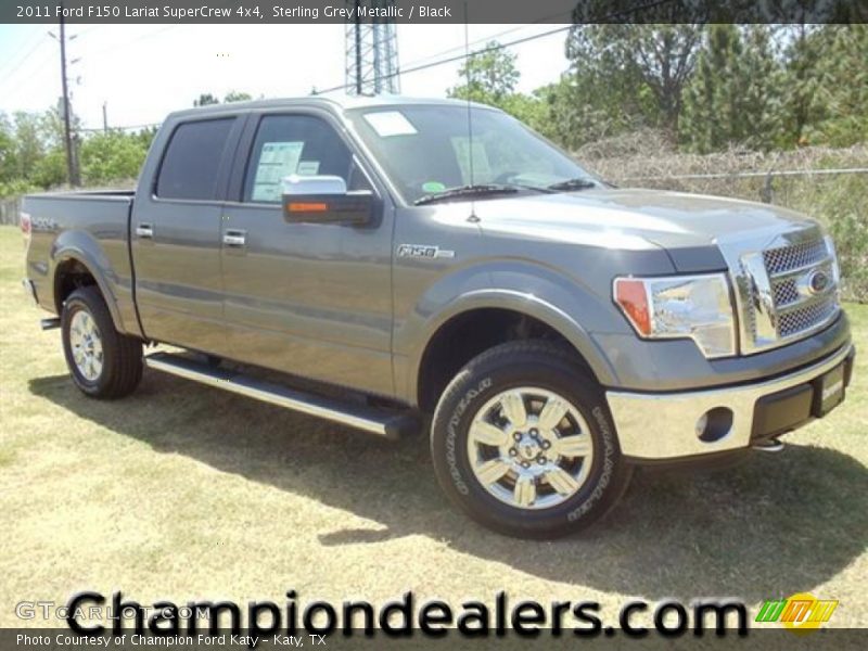 Sterling Grey Metallic / Black 2011 Ford F150 Lariat SuperCrew 4x4