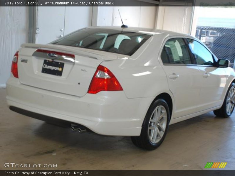 White Platinum Tri-Coat / Charcoal Black 2012 Ford Fusion SEL