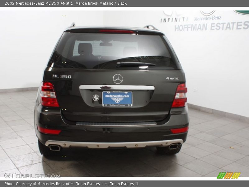 Verde Brook Metallic / Black 2009 Mercedes-Benz ML 350 4Matic
