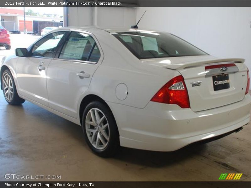 White Platinum Tri-Coat / Charcoal Black 2012 Ford Fusion SEL