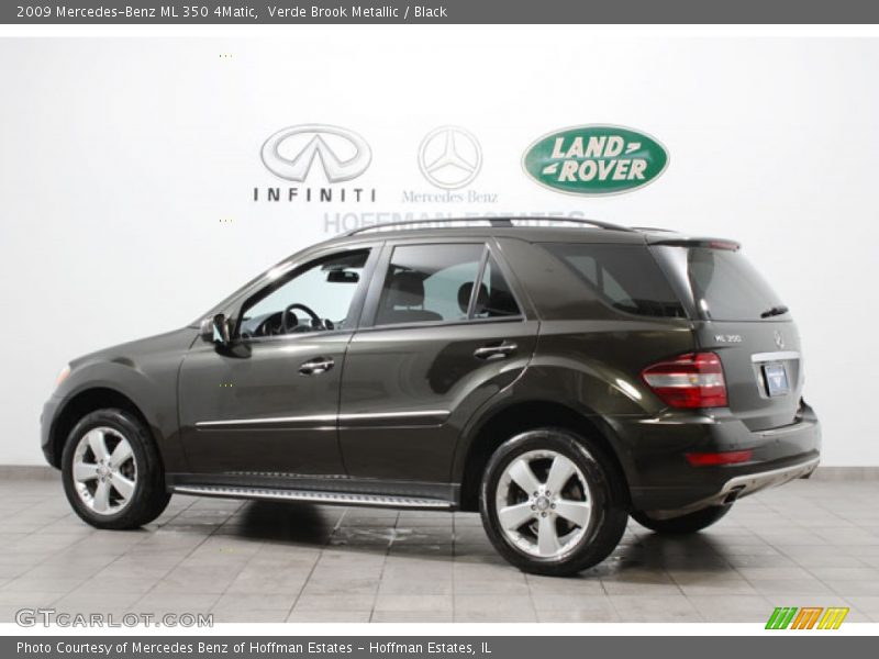Verde Brook Metallic / Black 2009 Mercedes-Benz ML 350 4Matic