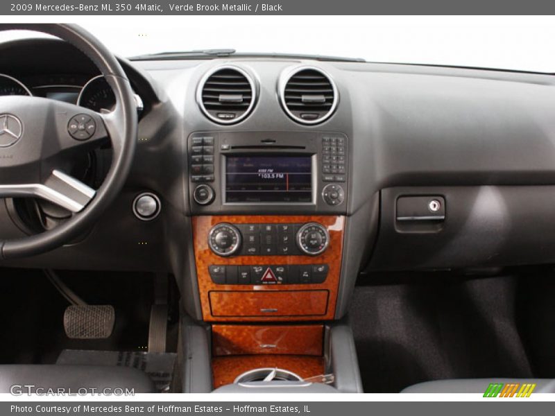 Verde Brook Metallic / Black 2009 Mercedes-Benz ML 350 4Matic