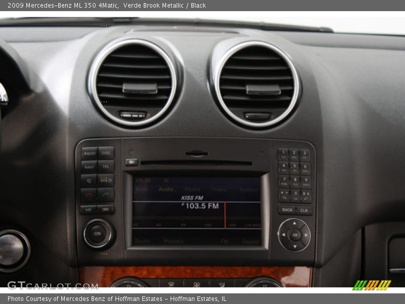 Verde Brook Metallic / Black 2009 Mercedes-Benz ML 350 4Matic